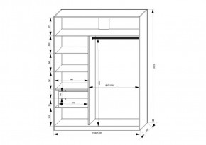 Шкаф-купе 1500 серии NEW CLASSIC K3+K3+B2+PL1 (2 ящика+1 штанга) профиль «Капучино» в Невьянске - nevyansk.ok-mebel.com | фото 3