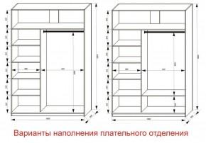 Шкаф-купе 1600 серии SOFT D1+D3+B2+PL1 (2 ящика+1штанга) профиль «Графит» в Невьянске - nevyansk.ok-mebel.com | фото 6