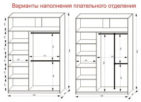 Шкаф-купе 1600 серии SOFT D6+D6+B2+PL3 (2 ящика+2штанги) профиль «Капучино» в Невьянске - nevyansk.ok-mebel.com | фото 7