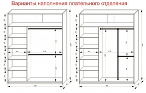 Шкаф-купе 1800 серии SOFT D6+D6+B2+PL3 (2 ящика+2штанги) профиль «Капучино» в Невьянске - nevyansk.ok-mebel.com | фото 8