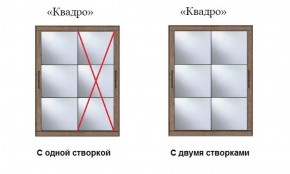 Шкаф-купе №19 Серия 3 Квадро (1500) Ясень Анкор светлый в Невьянске - nevyansk.ok-mebel.com | фото 3