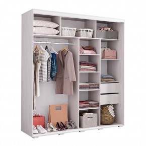 Шкаф-купе Крафт-6 1.6 м ШКК-06 (ясень белый) в Невьянске - nevyansk.ok-mebel.com | фото 2