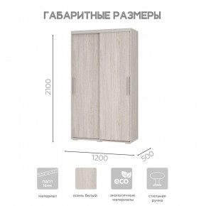 Шкаф-купе ШКК-11 (ясень белый) в Невьянске - nevyansk.ok-mebel.com | фото 7