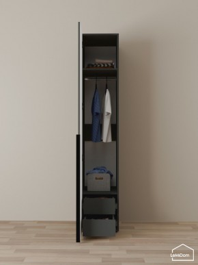 Шкаф Linnea MHR-1-3 2050х400х510 (Графит-М 11.1.25) в Невьянске - nevyansk.ok-mebel.com | фото 6