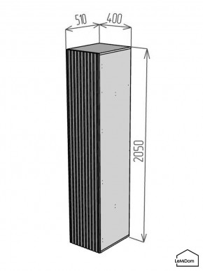 Шкаф Linnea MHR-1PO 2050х400х510 (Белый-М 11.1.1) в Невьянске - nevyansk.ok-mebel.com | фото 2