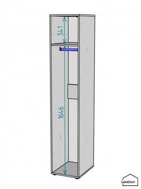 Шкаф Linnea MHR-1PO 2050х400х510 (Белый-М 11.1.1) в Невьянске - nevyansk.ok-mebel.com | фото 3