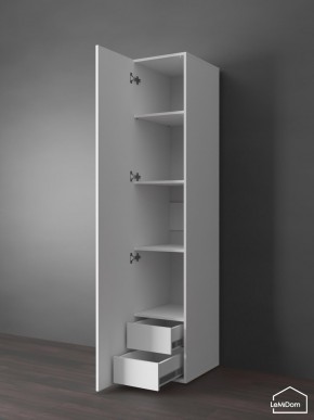 Шкаф Linnea MHR-1PO-4 2050х400х510 (Белый-М 11.1.1) в Невьянске - nevyansk.ok-mebel.com | фото 4