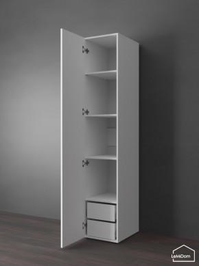 Шкаф Linnea MHR-1PO-4 2050х400х510 (Белый-М 11.1.1) в Невьянске - nevyansk.ok-mebel.com | фото 5