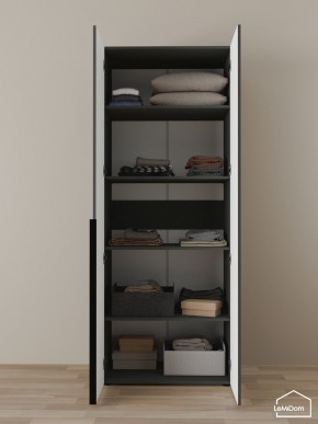 Шкаф Linnea MHR-2-2 2050х800х510 (Графит-М 11.1.25) в Невьянске - nevyansk.ok-mebel.com | фото 4