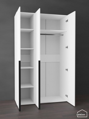 Шкаф Linnea MHR-3-1 2050х1200х510 (Белый-М 11.1.2) в Невьянске - nevyansk.ok-mebel.com | фото 4