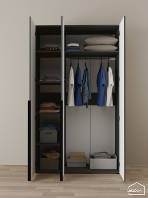 Шкаф Linnea MHR-3-1 2050х1200х510 (Графит-М 11.1.25) в Невьянске - nevyansk.ok-mebel.com | фото 4