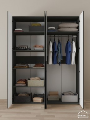 Шкаф Linnea MHR-4-1 2050х1600х510 (Графит-М 11.1.25) в Невьянске - nevyansk.ok-mebel.com | фото 4