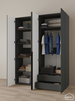Шкаф Linnea MHR-4-2 2050х1600х510 (Графит-М 11.1.25) в Невьянске - nevyansk.ok-mebel.com | фото 5