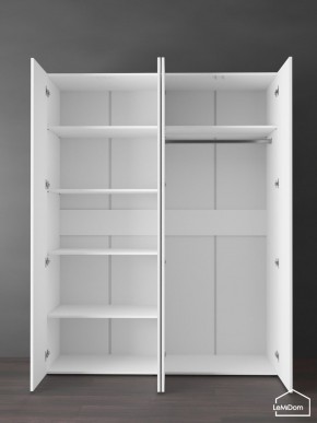 Шкаф Linnea MHR-4PO-1 2050х1600х510 (Белый-М 11.1.1) в Невьянске - nevyansk.ok-mebel.com | фото 4