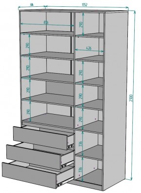 Шкаф Мальта H211 в Невьянске - nevyansk.ok-mebel.com | фото 2