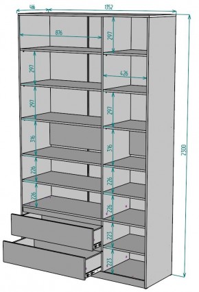 Шкаф Мальта H215 в Невьянске - nevyansk.ok-mebel.com | фото 2