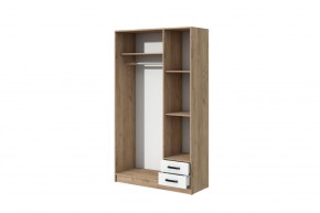 Шкаф распашной Эконом (Дуб крафт золотой/Белый текстурный) в Невьянске - nevyansk.ok-mebel.com | фото 2