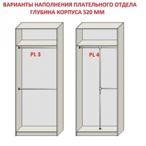 Шкаф распашной серия «ЗЕВС» (PL3/С1/PL2) Серый камень/Небраска натуральный в Невьянске - nevyansk.ok-mebel.com | фото 10