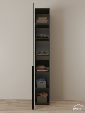 Шкаф с антресолью Linnea MHR-1A-2 2450х400х510 (Графит-М 11.1.25) в Невьянске - nevyansk.ok-mebel.com | фото 4