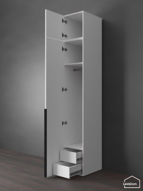Шкаф с антресолью Linnea MHR-1A-3 2450х400х510 (Белый-М 11.1.2) в Невьянске - nevyansk.ok-mebel.com | фото 6