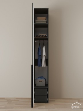 Шкаф с антресолью Linnea MHR-1A-3 2450х400х510 (Графит-М 11.1.25) в Невьянске - nevyansk.ok-mebel.com | фото 6
