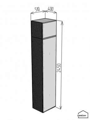 Шкаф с антресолью Linnea MHR-1A-4 2450х400х510 (ДВ-М 11.1.25) в Невьянске - nevyansk.ok-mebel.com | фото 2