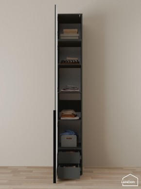Шкаф с антресолью Linnea MHR-1A-4 2450х400х510 (Графит-М 11.1.25) в Невьянске - nevyansk.ok-mebel.com | фото 4