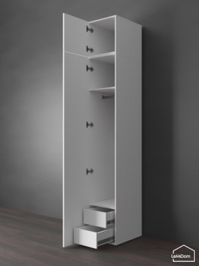 Шкаф с антресолью Linnea MHR-1POA-3 2450х400х510 (Белый-М 11.1.2) в Невьянске - nevyansk.ok-mebel.com | фото 6