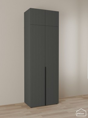 Шкаф с антресолью Linnea MHR-2A-3 2450х800х510 (Графит-М 11.1.25) в Невьянске - nevyansk.ok-mebel.com | фото
