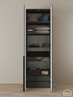 Шкаф с антресолью Linnea MHR-2A-3 2450х800х510 (Графит-М 11.1.25) в Невьянске - nevyansk.ok-mebel.com | фото 5