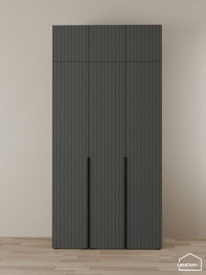 Шкаф с антресолью Linnea MHR-3A-1 2450х1200х510 (Графит-М 11.1.25) в Невьянске - nevyansk.ok-mebel.com | фото