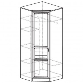 Шкаф угловой 50 Лира Нортон светлый (угол 854х854) в Невьянске - nevyansk.ok-mebel.com | фото 2