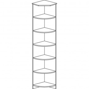 Шкаф угловой открытый №607 Инна Денвер темный в Невьянске - nevyansk.ok-mebel.com | фото 2