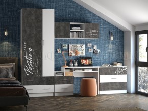 ВЕГА NEW Позитив Шкаф (Бетон темный/белый) в Невьянске - nevyansk.ok-mebel.com | фото 3