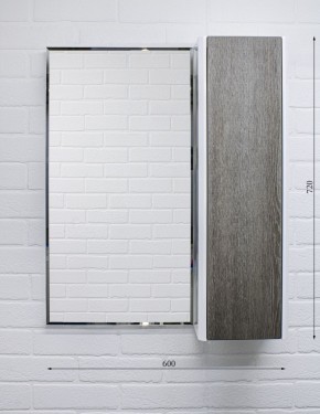 Шкаф-зеркало Uno 60 Дуб серый левый/правый Домино (DU1503HZ) в Невьянске - nevyansk.ok-mebel.com | фото 7