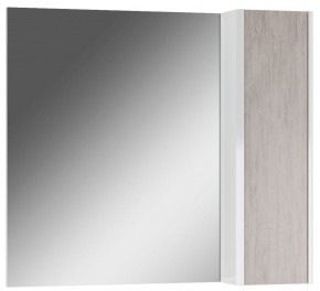Шкаф-зеркало Uno 80 Дуб серый левый/правый Домино (DU1504HZ) в Невьянске - nevyansk.ok-mebel.com | фото 1
