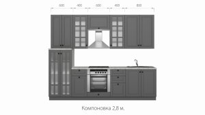 Кухонный гарнитур Верона в Невьянске - nevyansk.ok-mebel.com | фото 3