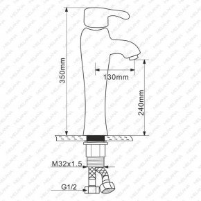 Смеситель д/ум MLN-F-001CBK-M керамический (Черный) в Невьянске - nevyansk.ok-mebel.com | фото 2