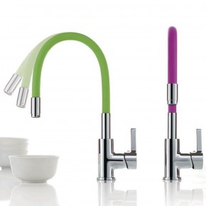 Смеситель для кухни с силиконовым изливом A9890N (Красный) в Невьянске - nevyansk.ok-mebel.com | фото 3