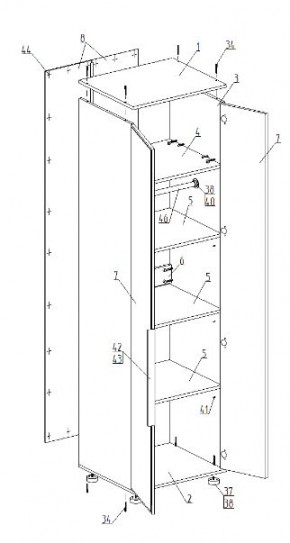 Спальный гарнитур "Лео" (модульный) в Невьянске - nevyansk.ok-mebel.com | фото 10