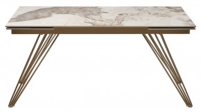 Стол ACERRA NEW 160 GLOSS LUXURY PANDORA SOLID CERAMIC/ каркас цвета шампань, ®DISAUR в Невьянске - nevyansk.ok-mebel.com | фото 11