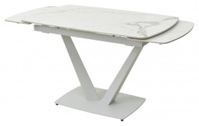 Стол ALATRI 120 GLOSS STATUARIO WHITE SOLID CERAMIC / WHITE, ®DISAUR в Невьянске - nevyansk.ok-mebel.com | фото 8