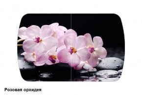 Стол Бостон 900*600 (опоры Брифинг) Стекло/фотопечать Розовая Орхидея в Невьянске - nevyansk.ok-mebel.com | фото