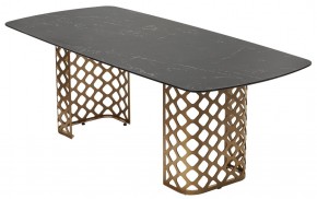 Стол CHIAVARI 220 KL-116 Черный мрамор матовый, итальянская керамика / бронзовый, ®DISAUR в Невьянске - nevyansk.ok-mebel.com | фото 7