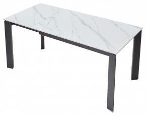 Стол CORNER 120 MATT WHITE MARBLE SOLID CERAMIC / BLACK, ®DISAUR в Невьянске - nevyansk.ok-mebel.com | фото 4