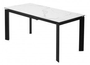 Стол CORNER 120 MATTE STATUARIO Белый мрамор матовый керамика, стекло/ черный каркас, ®DISAUR в Невьянске - nevyansk.ok-mebel.com | фото 5