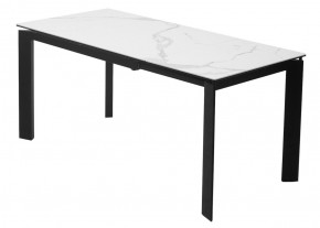 Стол CORNER 120 MATTE STATUARIO Белый мрамор матовый керамика, стекло/ черный каркас, ®DISAUR в Невьянске - nevyansk.ok-mebel.com | фото 6