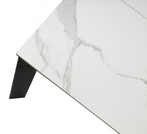 Стол CORNER 120 MATTE STATUARIO Белый мрамор матовый керамика, стекло/ черный каркас, ®DISAUR в Невьянске - nevyansk.ok-mebel.com | фото 8