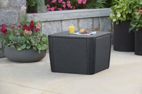 Стол-сундук Лузон Плюс (Luzon Plus Flat Wicker), графит в Невьянске - nevyansk.ok-mebel.com | фото