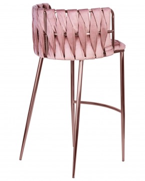 Стул барный DOBRIN EMMA ROSE GOLD, розовый велюр (VF-10) в Невьянске - nevyansk.ok-mebel.com | фото 4